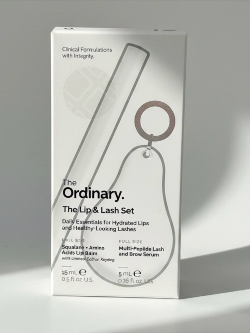 The Ordinary Squalane Lip Balm Peptide Lash Brow Serum Kit New